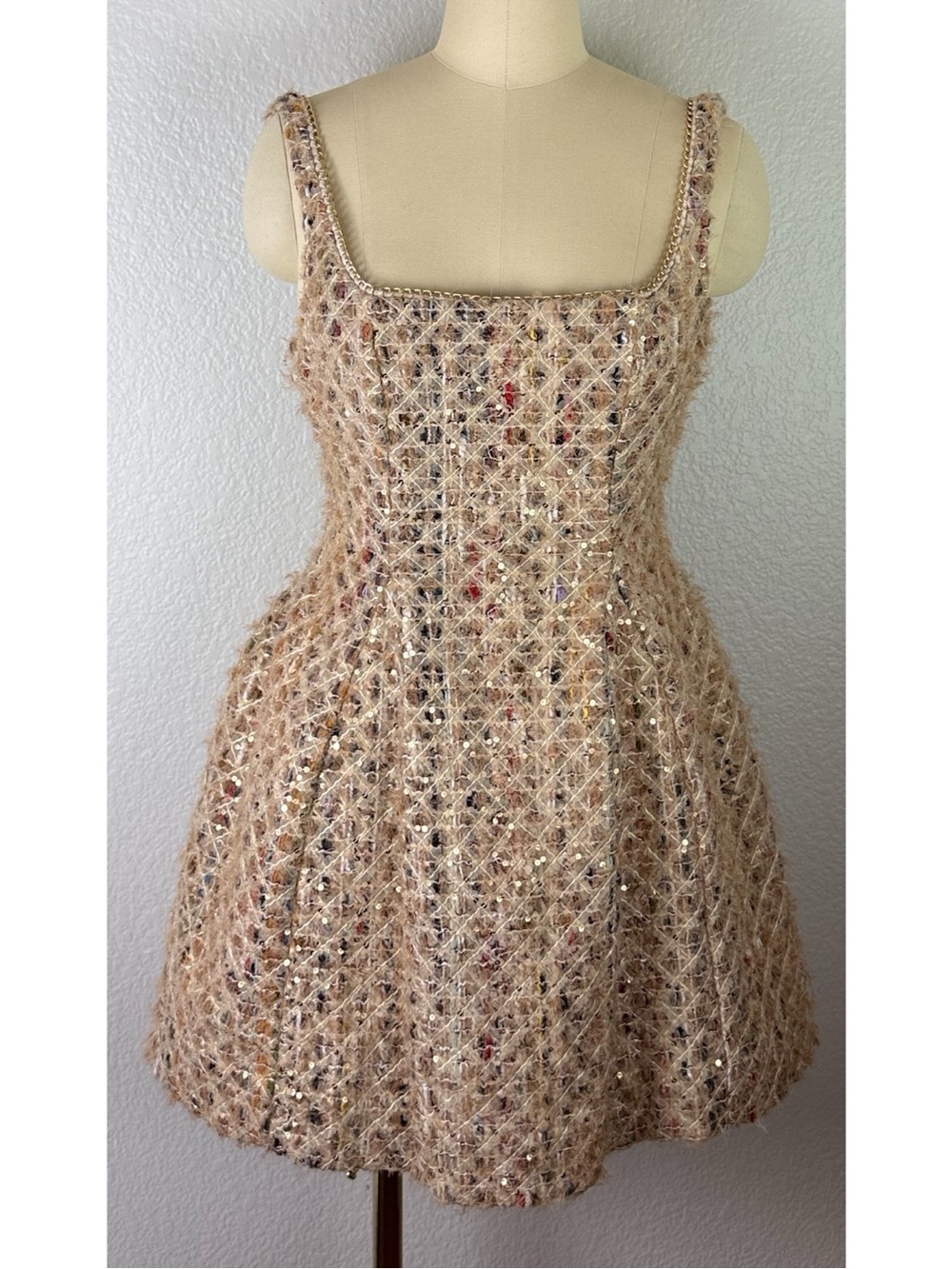Anthropologie NWT Maeve Tweed Fit & Flare Mini Dress Special Occassion size 6 - Picture 5 of 16